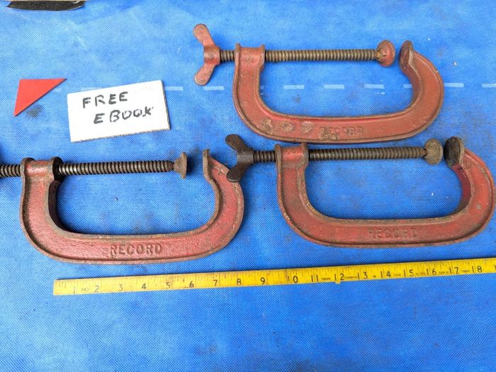 Three Record 6" G Clamps