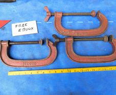 Three Record 6" G Clamps