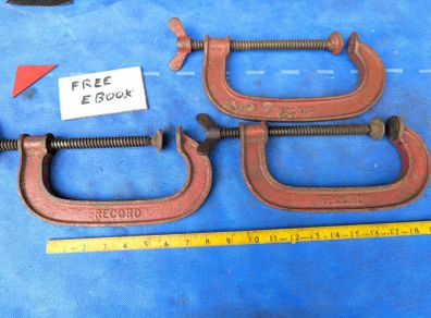 Three Record 6" G Clamps