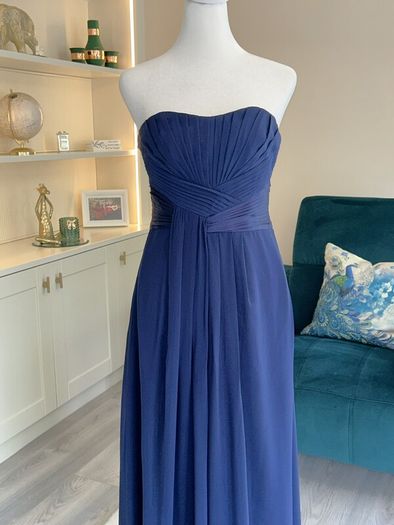 Beautiful Elegant Navy Full Length Dress