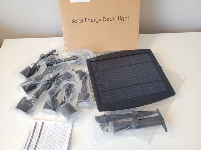 8 Solar Deck LED Lights (warm white) IP65