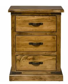 Galveston Bedside Locker| 3 Drawer | Natural