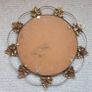 Rare beautiful vintage convex mirror with ivy leaves, refurbished Image 4
