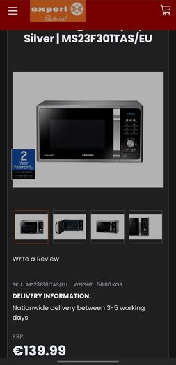 Samsung MS23F301TAS Microwave