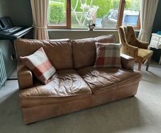 Laura Ashley Leather sofa bed