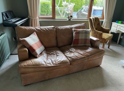 Laura Ashley Leather sofa bed