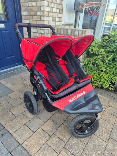 Twin double stroller buggy
