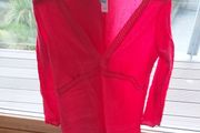 Beachwear Ocean Club Hot Pink Kaftan Top Sz XL