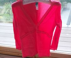 Beachwear Ocean Club Hot Pink Kaftan Top Sz XL