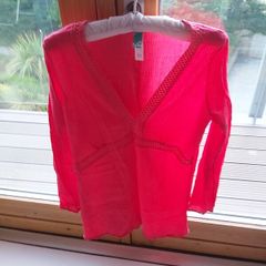 Beachwear Ocean Club Hot Pink Kaftan Top Sz XL