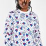 Champion Men's Super Fleece Crew AOP Jock Tag Scatter All Over Print Sweatshirt Image 2