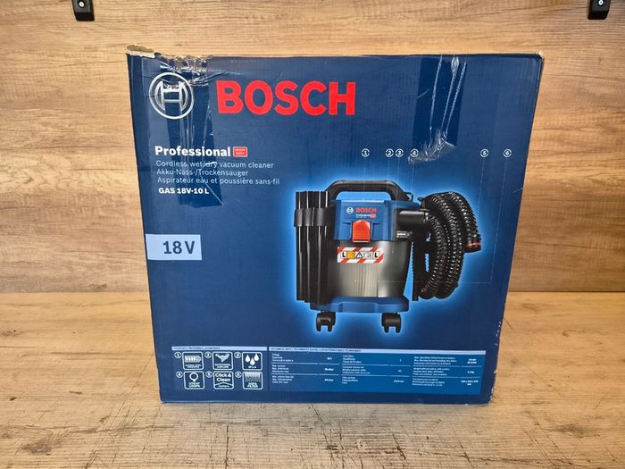 Bosch GAS 18 V10 L 34Ltr/sec 18V Li-Ion CoolPack Cordless L Class Dust Extractor - Bare