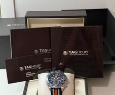 Tag Heuer Formula 1 Blue Striped NATO Strap Watch (43mm) Swiss Chronograph