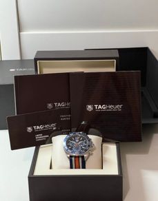 Tag Heuer Formula 1 Blue Striped NATO Strap Watch (43mm) Swiss Chronograph