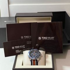 Tag Heuer Formula 1 Blue Striped NATO Strap Watch (43mm) Swiss Chronograph