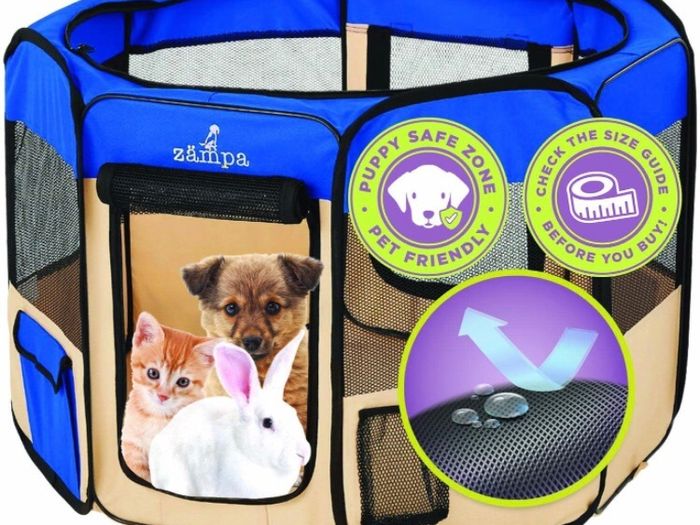 Pop Up Portable Playpen for Dog and Cat, Foldable | Indoor / Outdoor Kitten Pen & Travel Pet Carrier + Carrying Case (FREE POSTAGE)