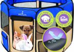 Pop Up Portable Playpen for Dog and Cat, Foldable | Indoor / Outdoor Kitten Pen & Travel Pet Carrier + Carrying Case (FREE POSTAGE)