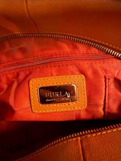 Genuine Furla Orange & Pink Leather Satchel Bag (With Pouch & Dustbag) - Terenure