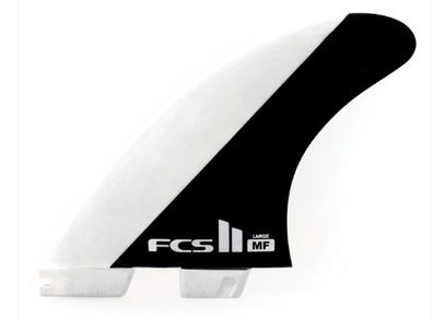 FCS II Large MF Mick Fanning PC Performance Core Thruster Surfboard Fins - Black White