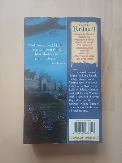 Redwall Books by Brian Jacques (Fantasy Adventure Paperbacks 1998)