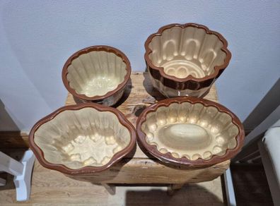 vintage Bourne Denby stoneware jelly or aspic moulds
