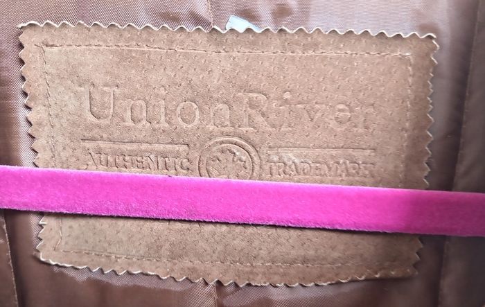 Union River Vintage Mens Tan Leather Suede Jacket