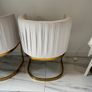 Cream and gold armchairs Image 3