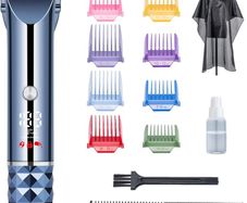 Professional Hair Clipper for Men, Beard Trimmer Professional Cordless Hair Trimmer, LED Display, Self-Sharpening Ceramic Blade, Cuts from 0.8mm to 34mm (FREE POSTAGE)