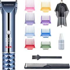 Professional Hair Clipper for Men, Beard Trimmer Professional Cordless Hair Trimmer, LED Display, Self-Sharpening Ceramic Blade, Cuts from 0.8mm to 34mm (FREE POSTAGE)