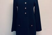 Zara Navy Knit Dress with Pockets Detail and Gold Buttons. Size S