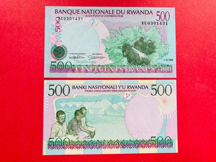 Rwanda   500  Francs.  1998. PICK  26b ( Uncirculated )