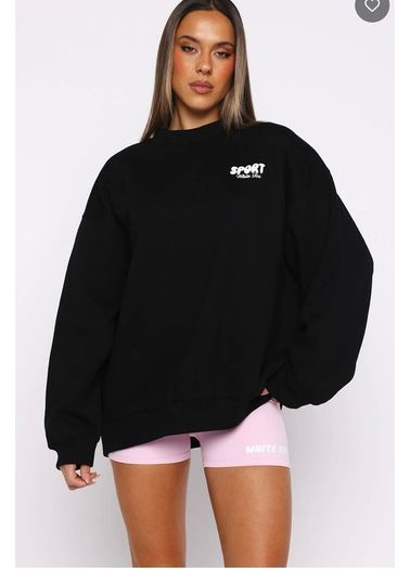 White Fox Oversized Sweatshirt - Size L/XL