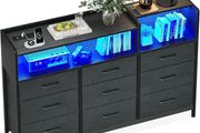 Product dimensions 30D x 130W x 97H centimetres Number of drawers 9 Colour Vintage Color Style Modern Assembly required Yes [Easy to Charge] This black chest of drawers bedroom is equipped with 2 European standard sockets and 2 USB ports, allowing you to 