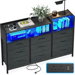 Product dimensions 30D x 130W x 97H centimetres Number of drawers 9 Colour Vintage Color Style Modern Assembly required Yes [Easy to Charge] This black chest of drawers bedroom is equipped with 2 European standard sockets and 2 USB ports, allowing you to 