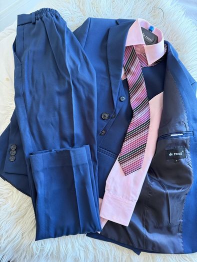 De Rossi 3 piece communion suit includes shirt and tie age 9 years