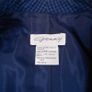 Genny Vintage Navy Blue Black Checked Mandarin Collar Short Jacket 8UK/36EU Image 2