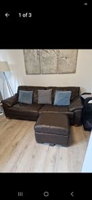 3 seater couch and footstool