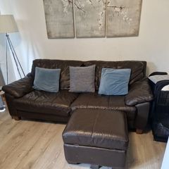 3 seater couch and footstool