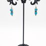 Vintage 925 Sterling Silver & Turquoise Tribal Earrings Image 10