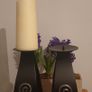 Pair of Tall Metal Candle Holders Image 6