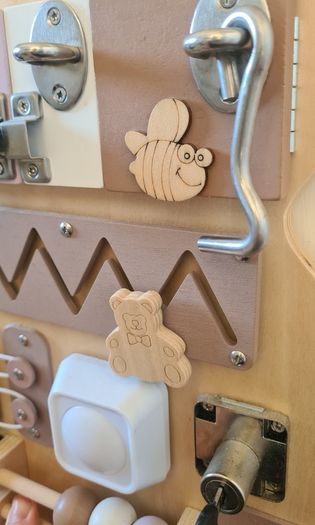 Toddler activity wooden board
