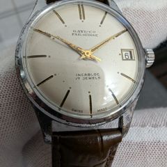Extremely Rare Vintage Gay & Co. Incabloc Swiss Mens Watch