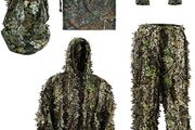 5PCS Ghillie Suit 3D Leaf Camouflage Uniform Gilly Suit