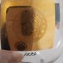 Fabulous Rare Set of Three Vintage Retro MCM Goblet Shaped Beer Glasses by CERA Glass in the Black and 22Carat Gold US Presidential Coin Pattern #P28 Circa 1960's Image 8