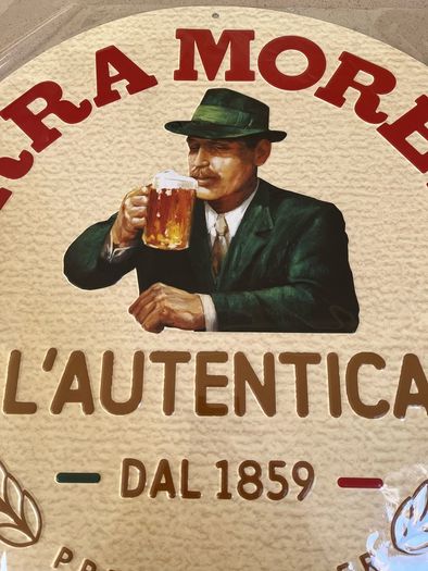 Moretti Beer Embossed Metal Sign 40.5 cm