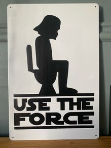 Funny Star Wars Tin Metal Sign
