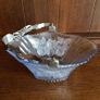 Art Deco Large Blue Glass Basket with Chrome handle Image 6