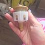 brushed brass toilet flush button Image 3