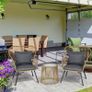 3 Piece Rattan Garden Furniture Set - Includes Cushions, Outdoor Conservatory Dining Set with 2 Chairs and Glass Coffee Table, Brown Image 10