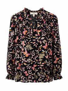 Hobbs Navy Floral Blouse